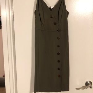 Olive green tank dress